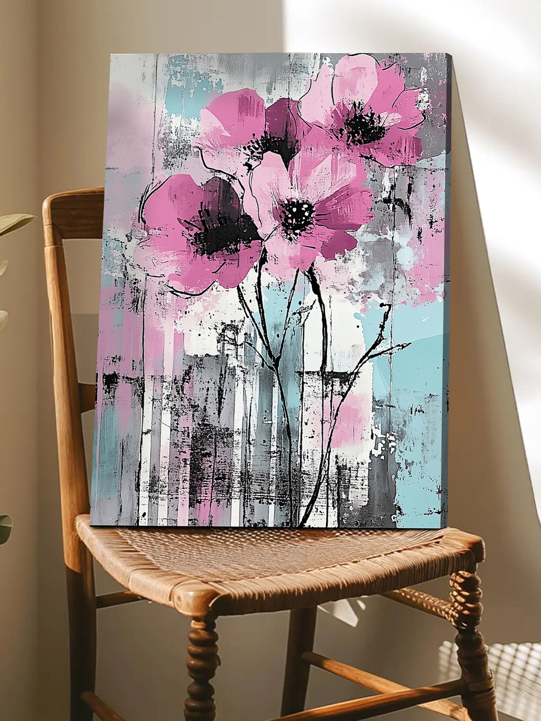 Art Street Multicolor Abstract Watercolor Floral Art Canvas Wall Art