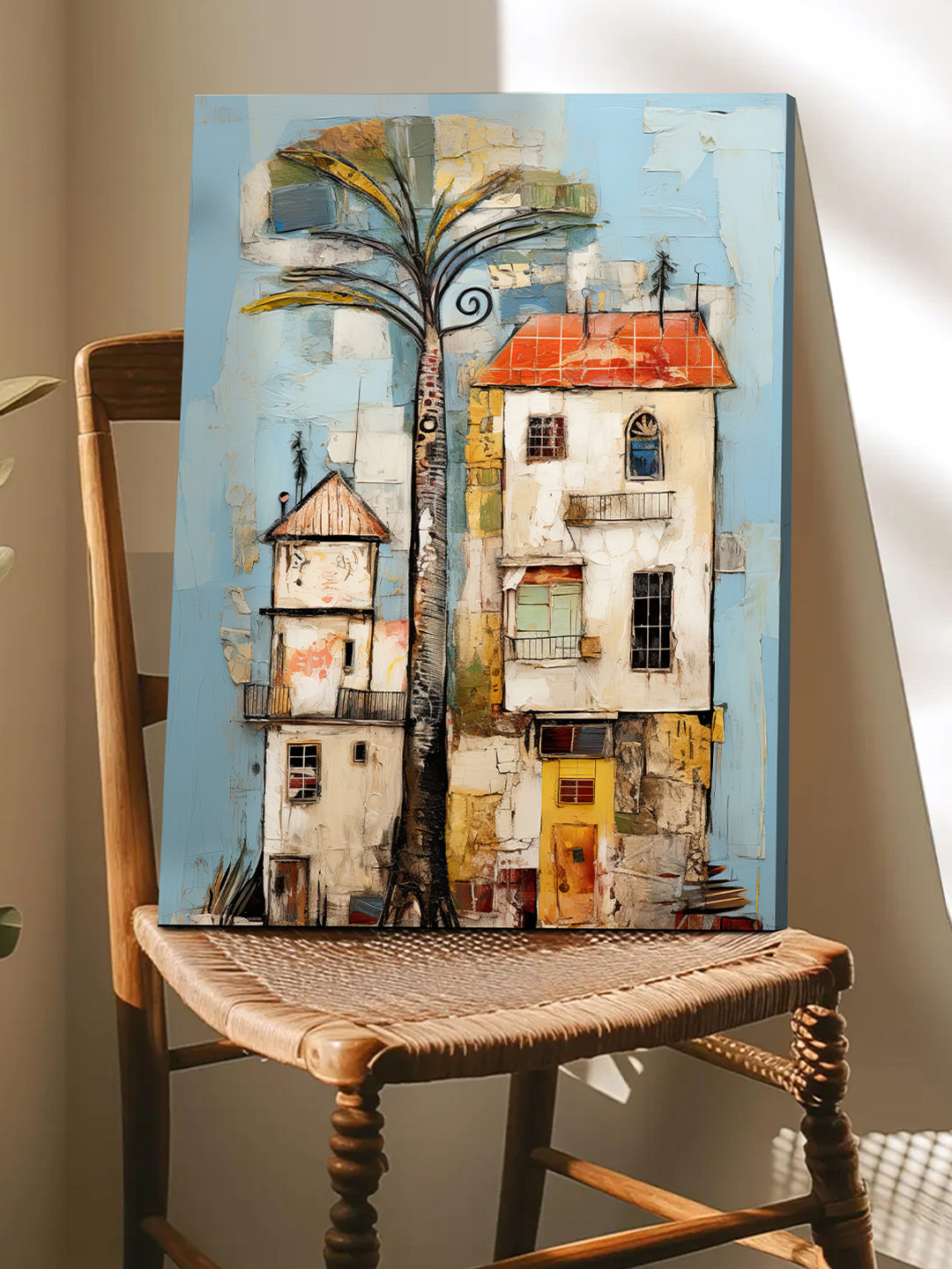 Art Street Art Street Multicolor Abstract Art of Buildings Canvas painting