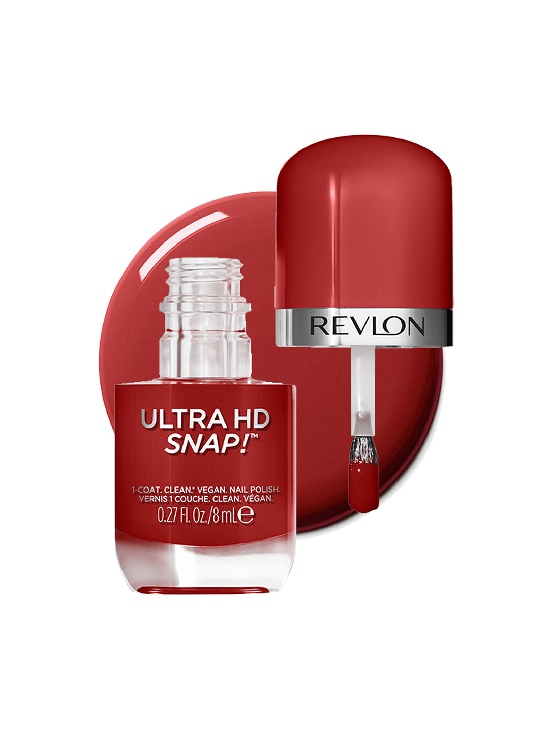 Revlon Ultra HD Snap! Vegan Nail Polish - 8 ml - Red And Real