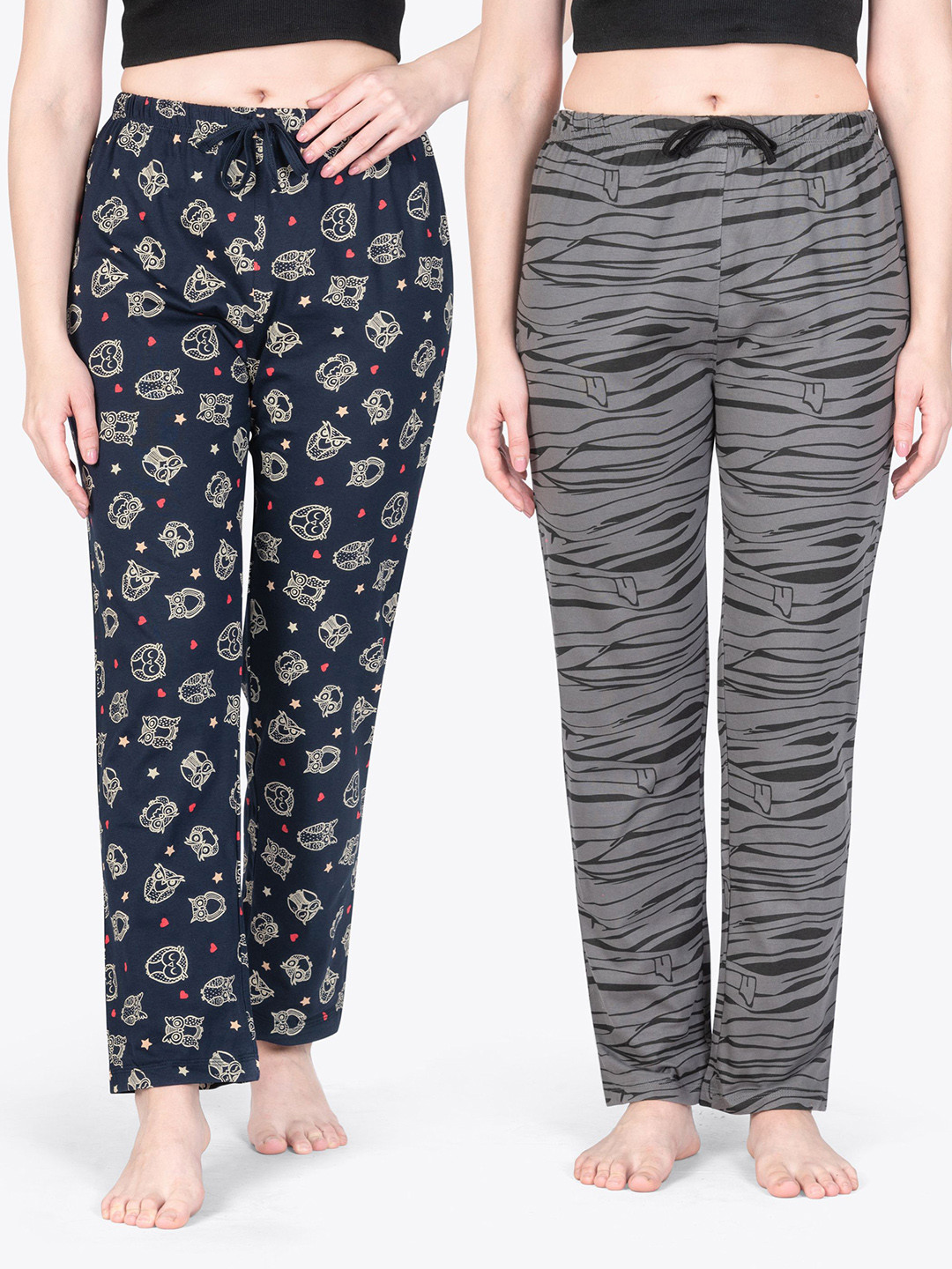 ariel Pack Of 2 Printed Pure Cotton Lounge Pants