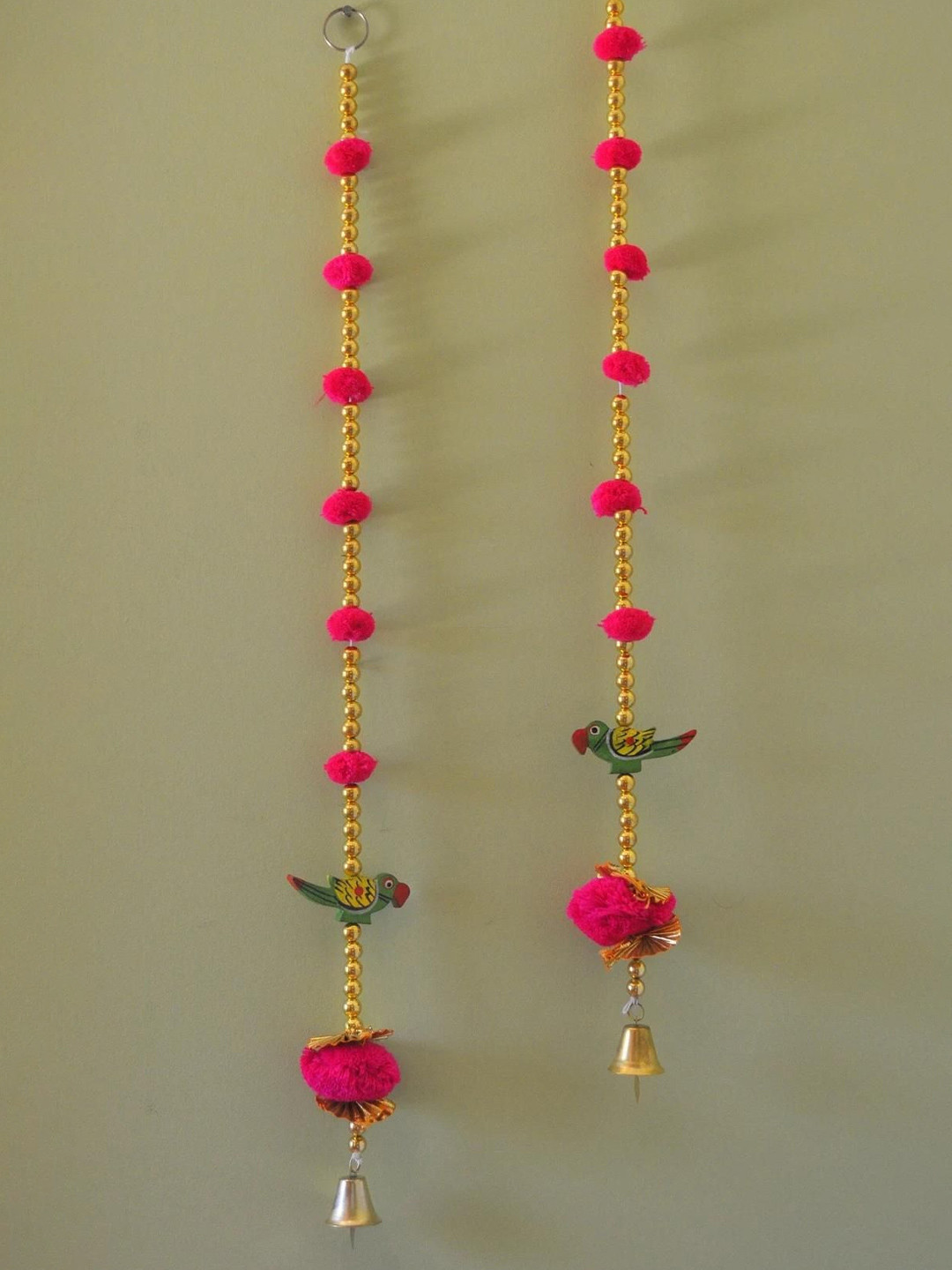 Sellplus 2-Pcs Red & Yellow Parrot Toran