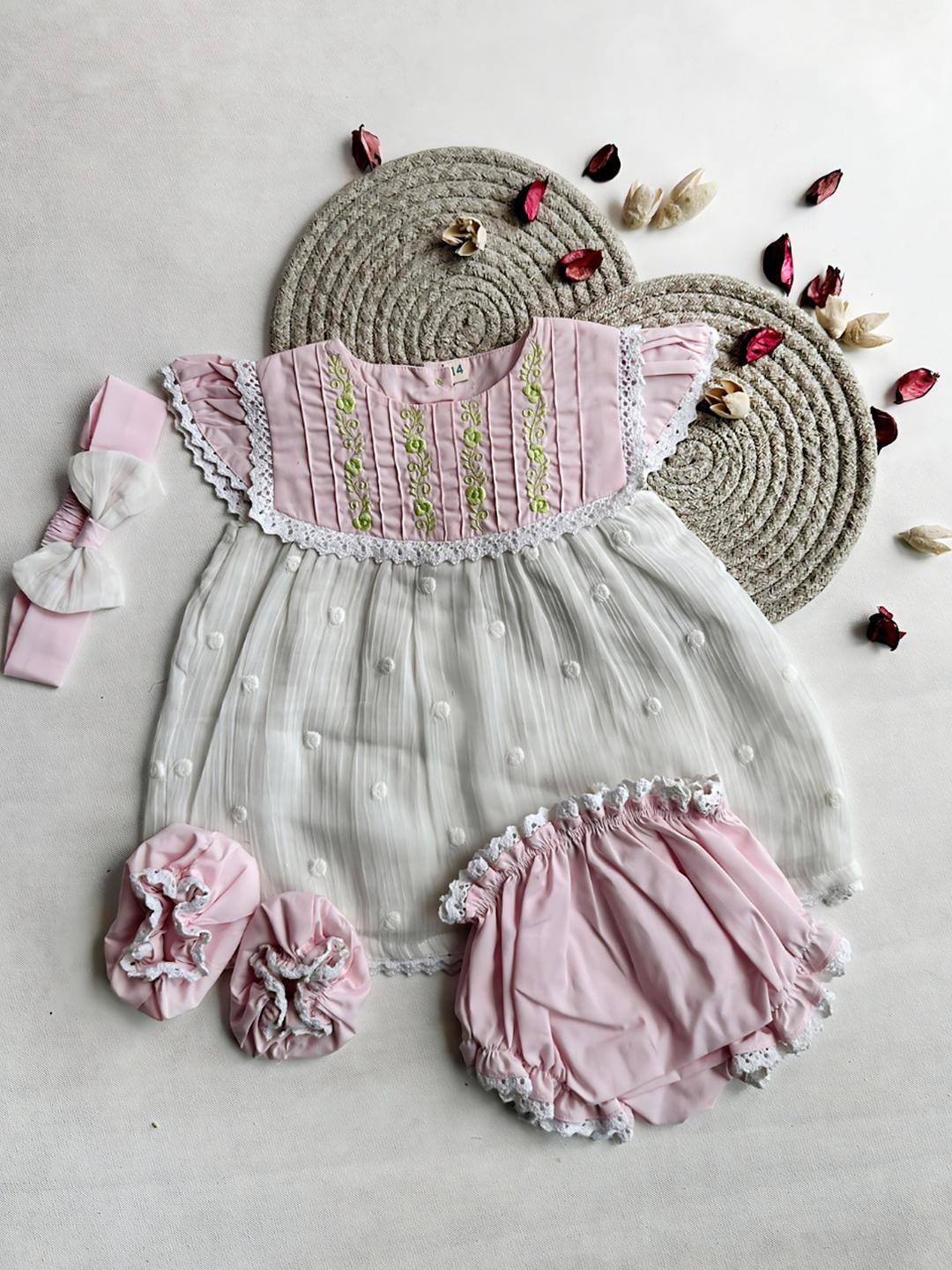 ArthLife Girls Pink Baby Apparel Gift Set