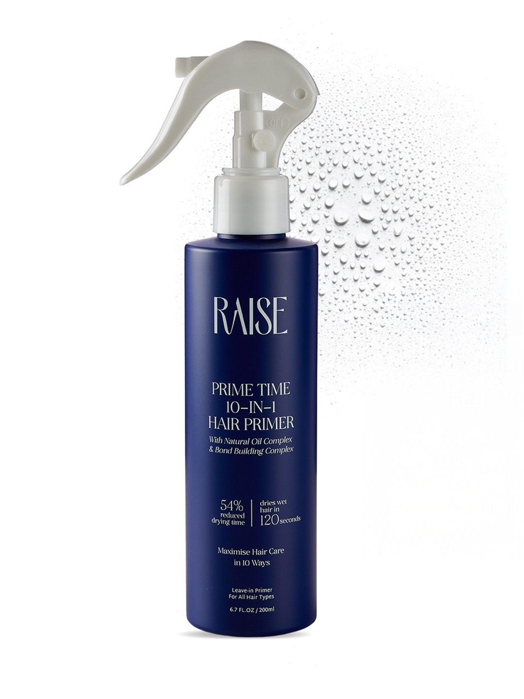 Raise Prime Time 10-in-1 Hair Primer for Heat Protection & Cutting Drying Time By Half