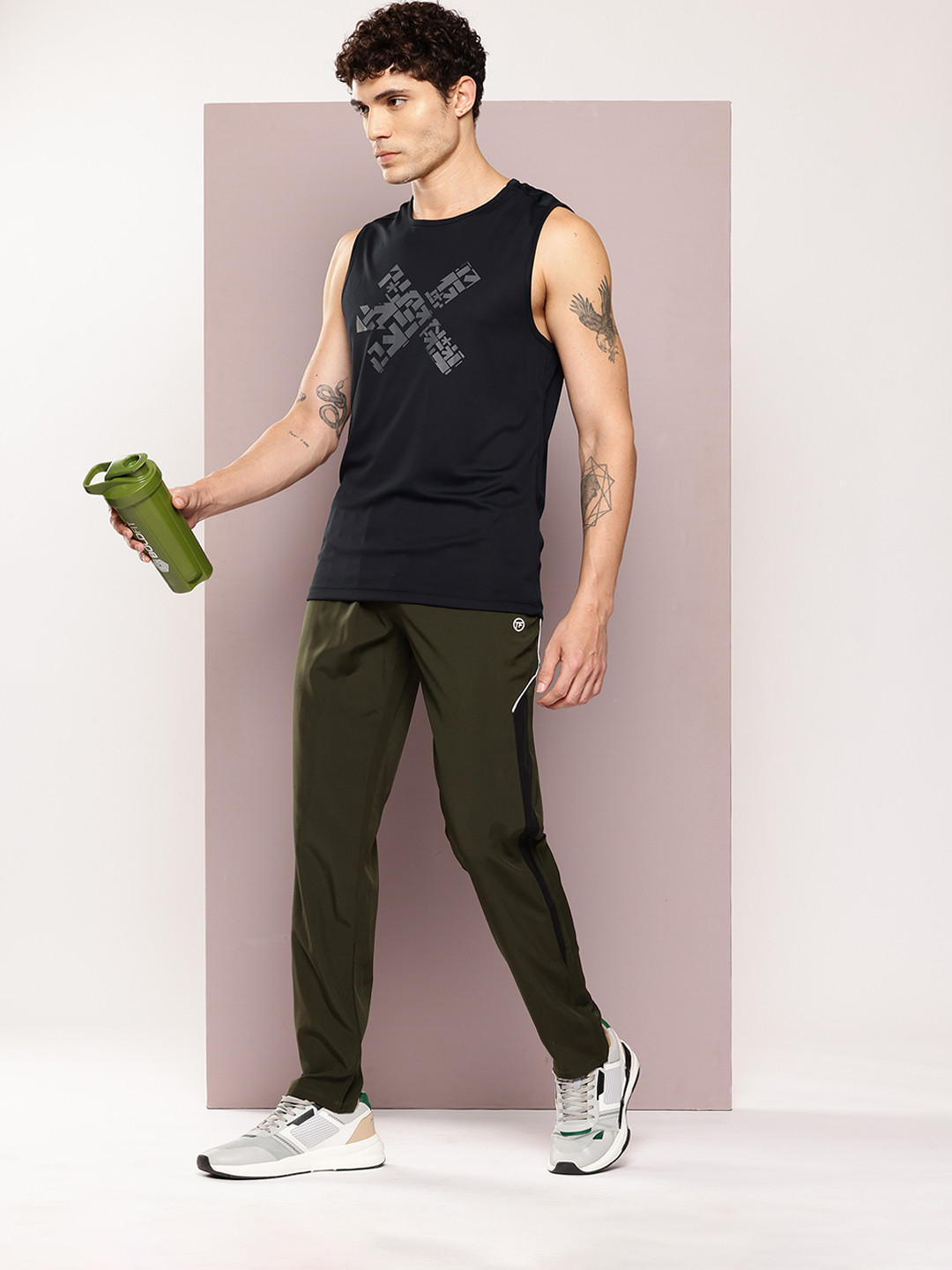 TURNFIT Men Straight Fit Panel Training Track Pants