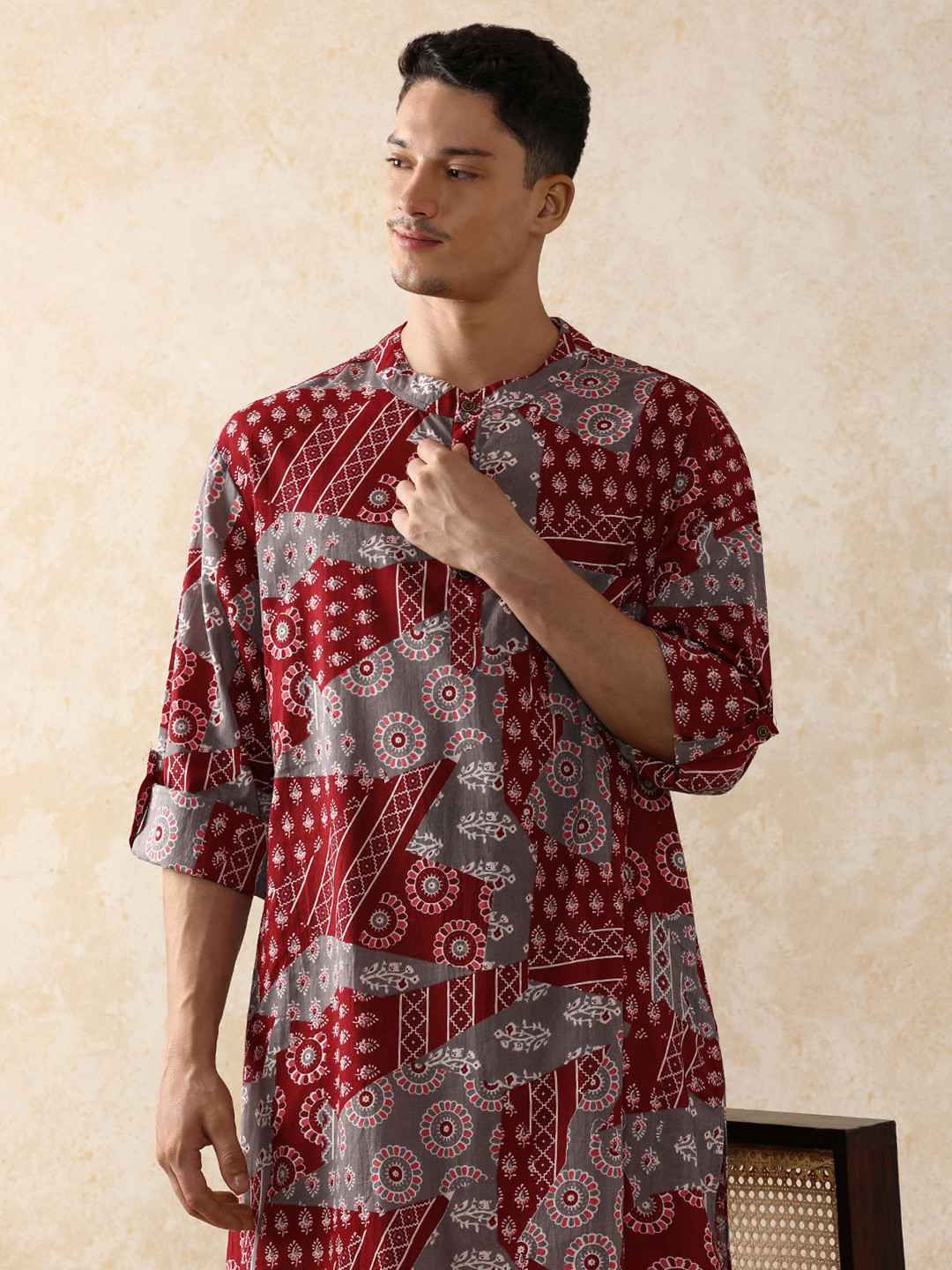 Moara Floral Printed Straight Pure Cotton Long Kurta