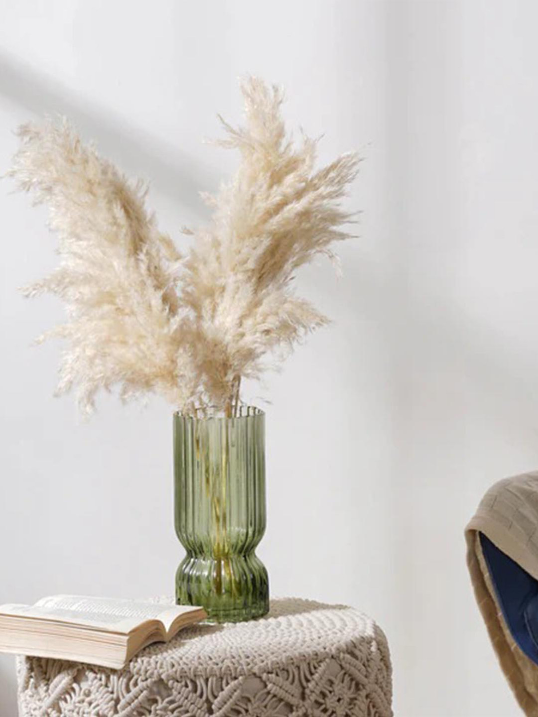 Art Street Off White 20 Pieces Boho Pampas Dried Grass Bunch