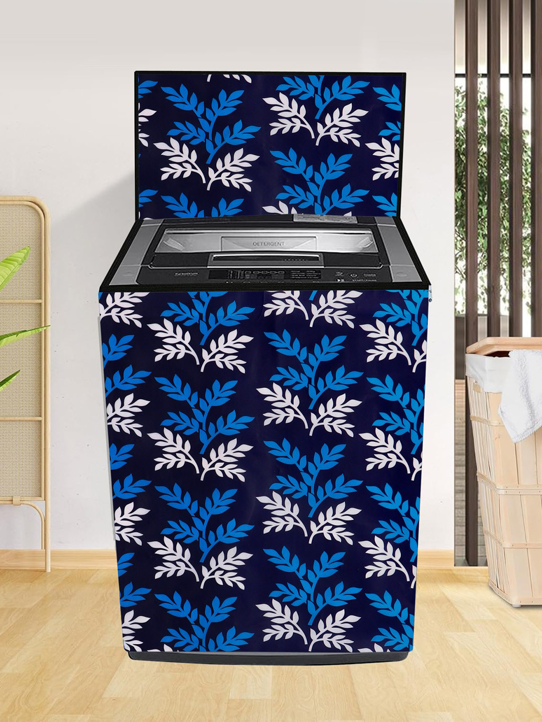 MOGNE FAB Blue Plastic Top - Load Washing Machine Cover