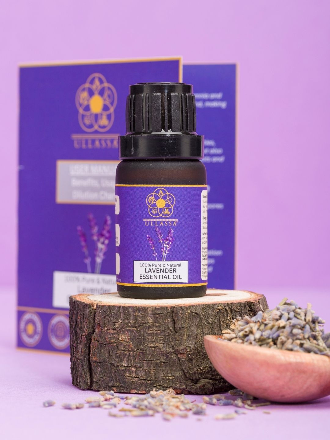 ULLASSA Lavender Essential Oil For Stress, Sleep, Skin & Hair Care