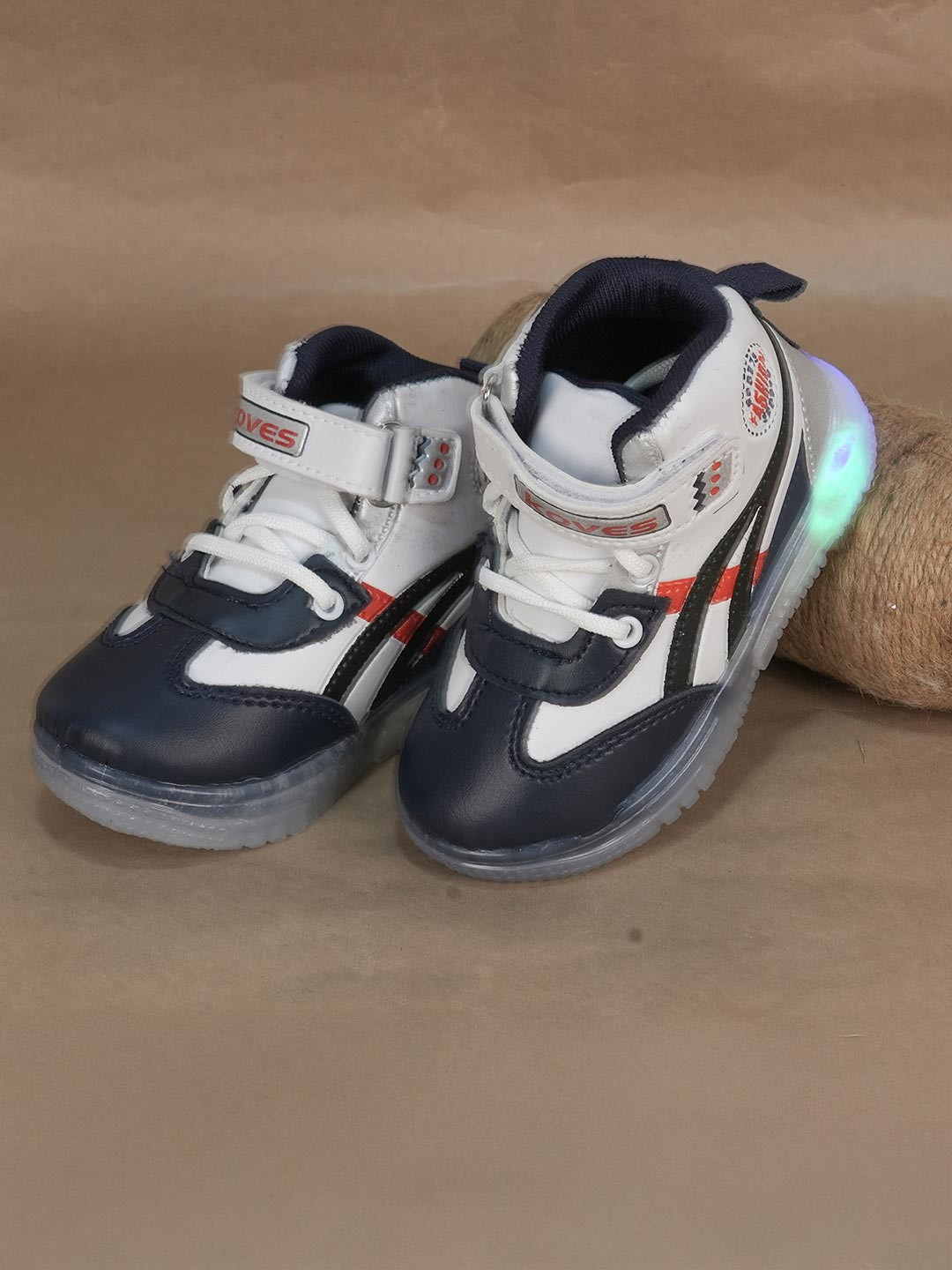 FEETWELL SHOES Kids Colourblocked LED Sneakers