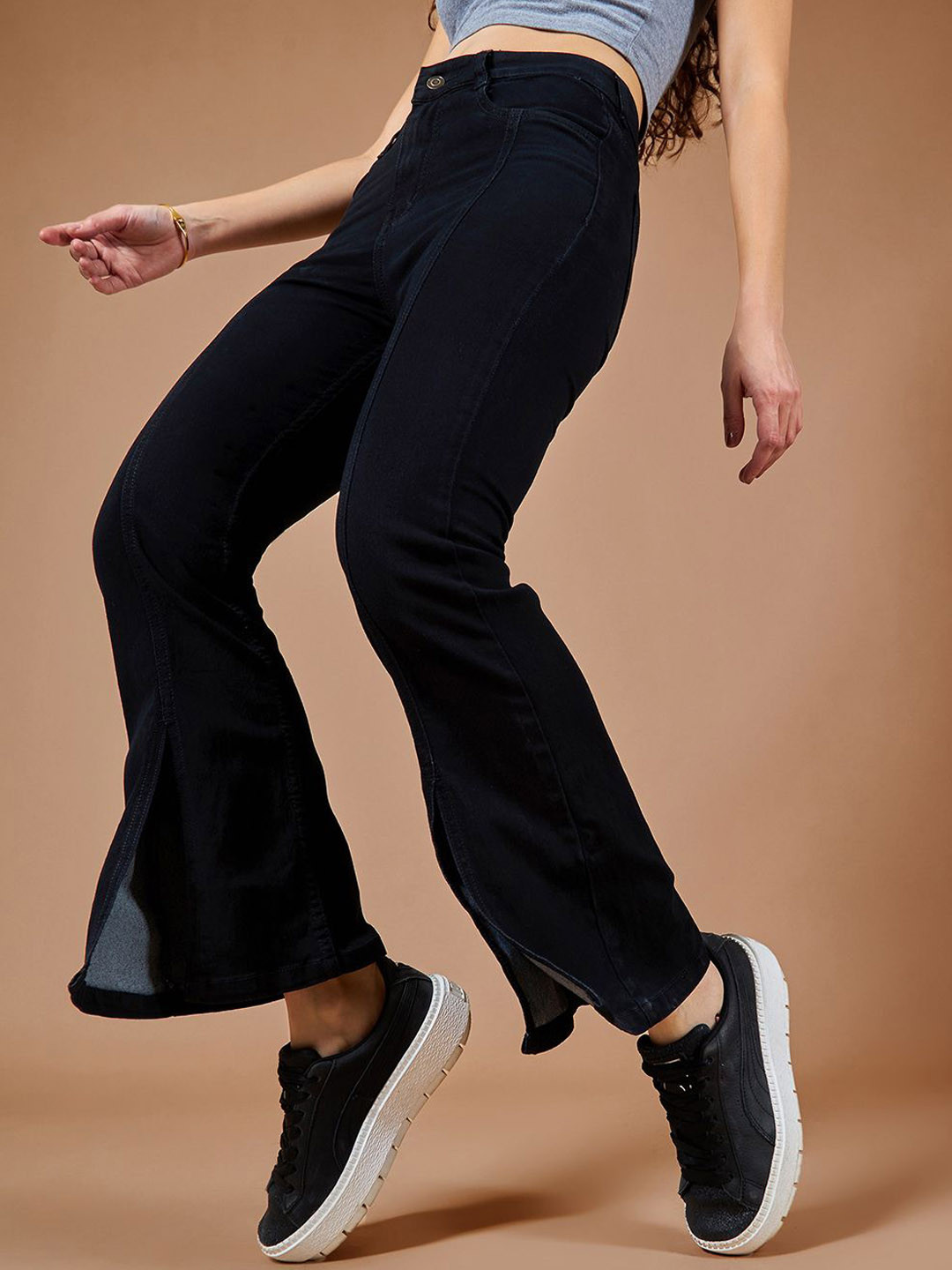 The Roadster Lifestyle Co. Women Stinging Scorpion Slitted Bootcut Jeans