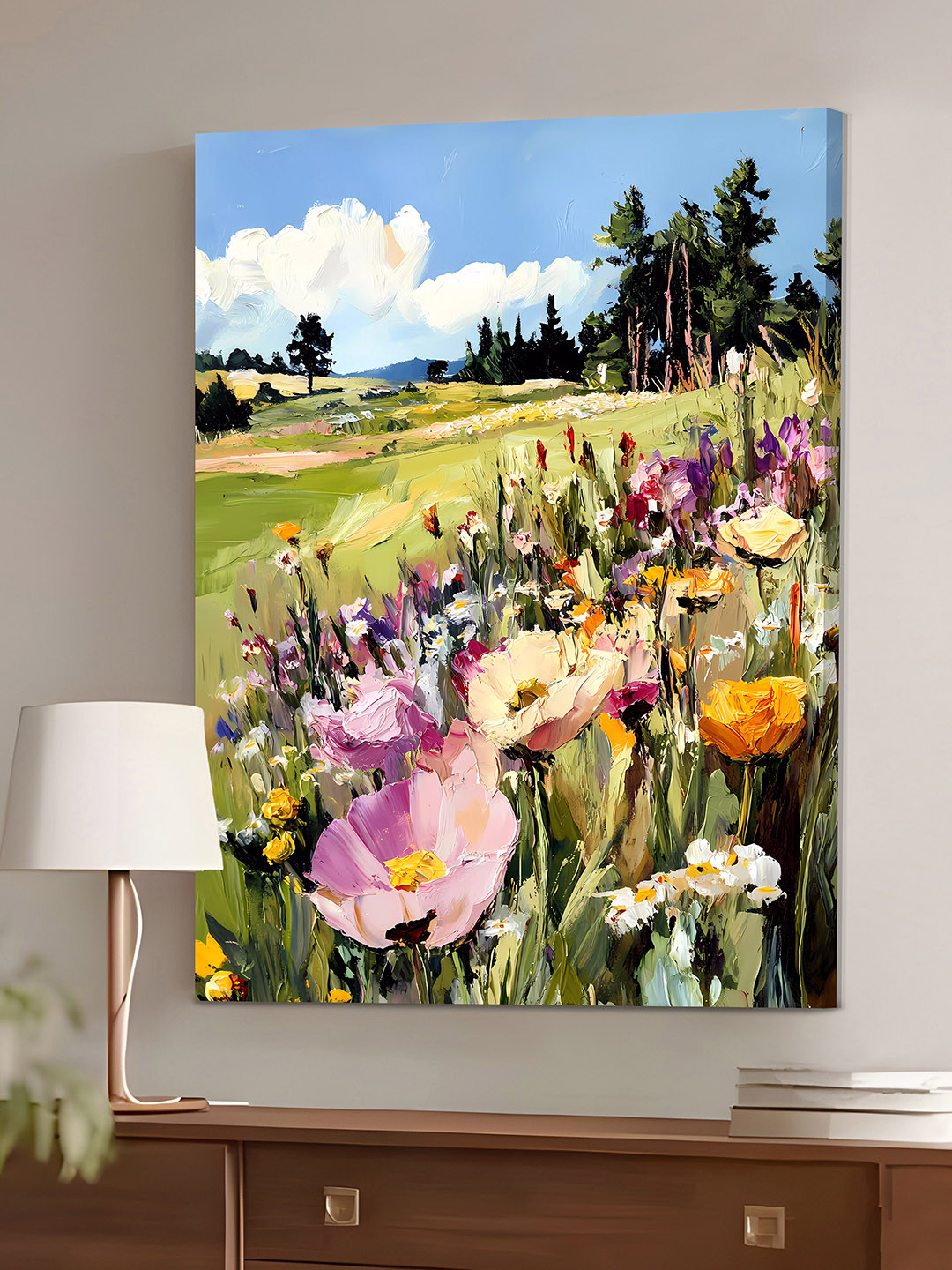 Art Street Portrait Abstract Landscape Floral Clear Sky Canvas Wall Art