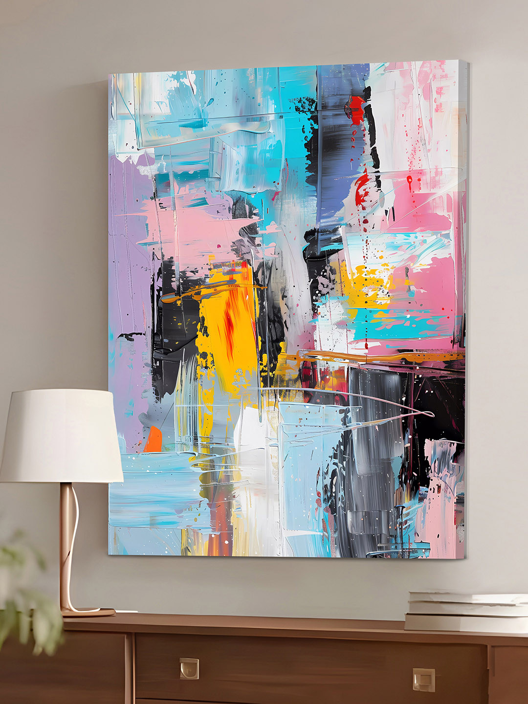 Art Street Art Street Portrait Abstract Canvas Wall painting Vibrant Modern Brush Stroke