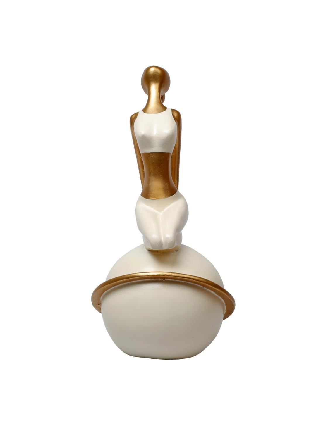 Ashnam White Lady Yoga Figurine Showpiece
