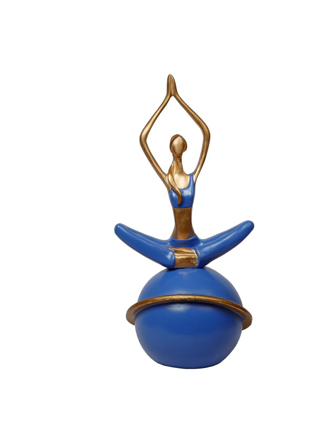 Ashnam Blue Lady Yoga Figurine Showpiece