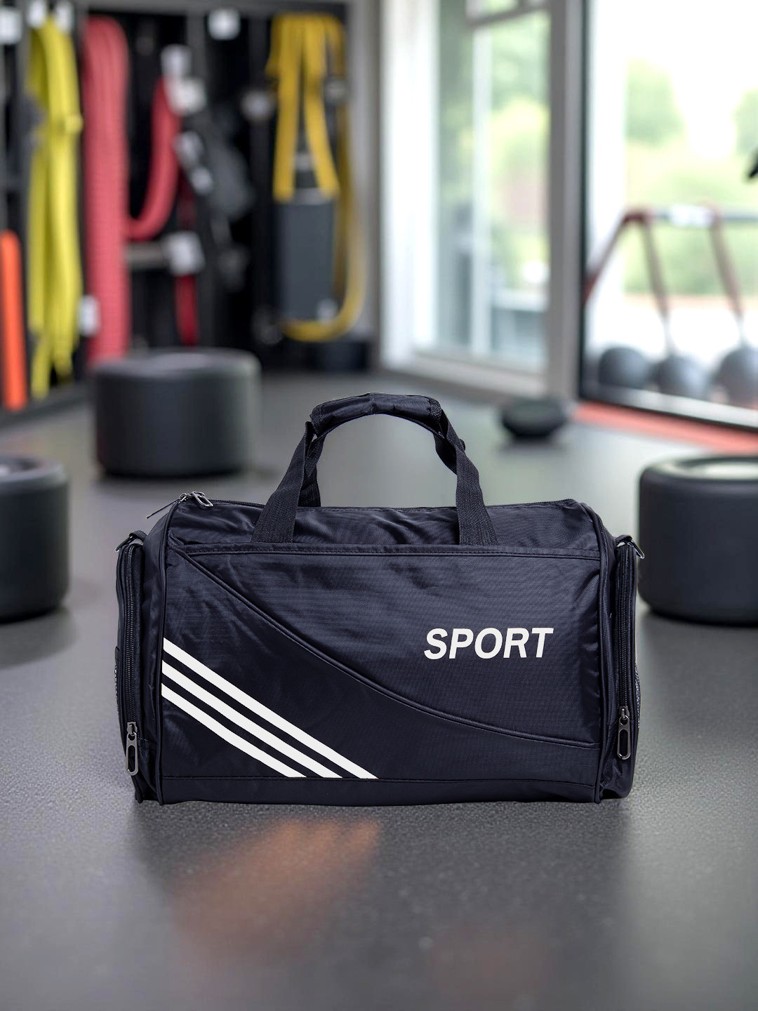 Golden Peacock Unisex Colourblocked Medium Foldable Sports Or Gym Duffel Bag