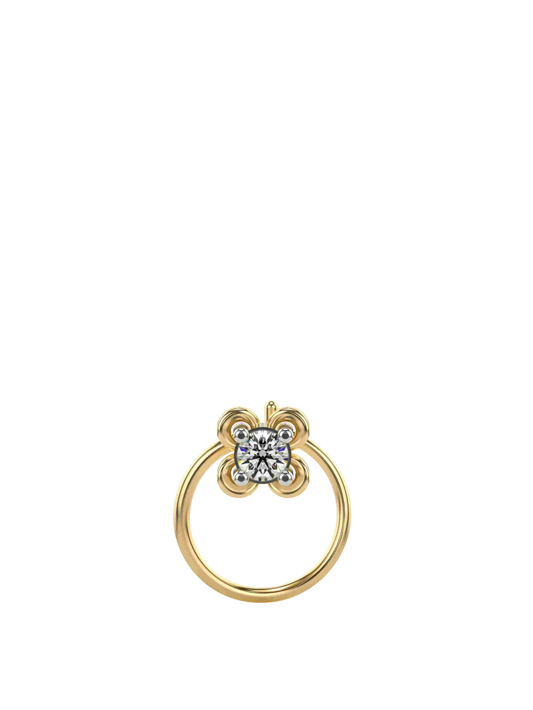 VALANOVA Women Sterling Silver Diamond Nosepin