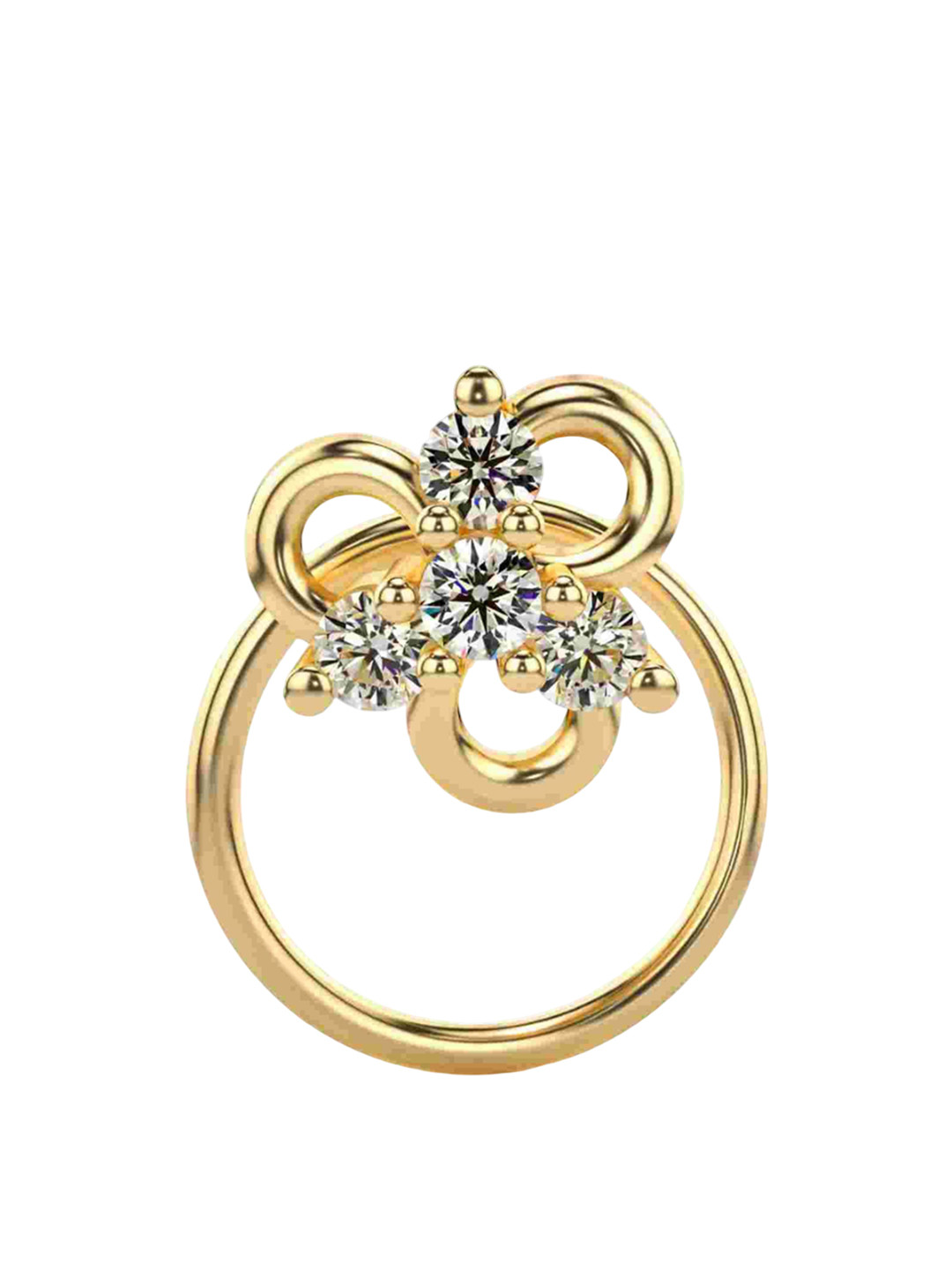 VALANOVA Women 925 Sterling Silver Lab Grown Diamond Nosepin