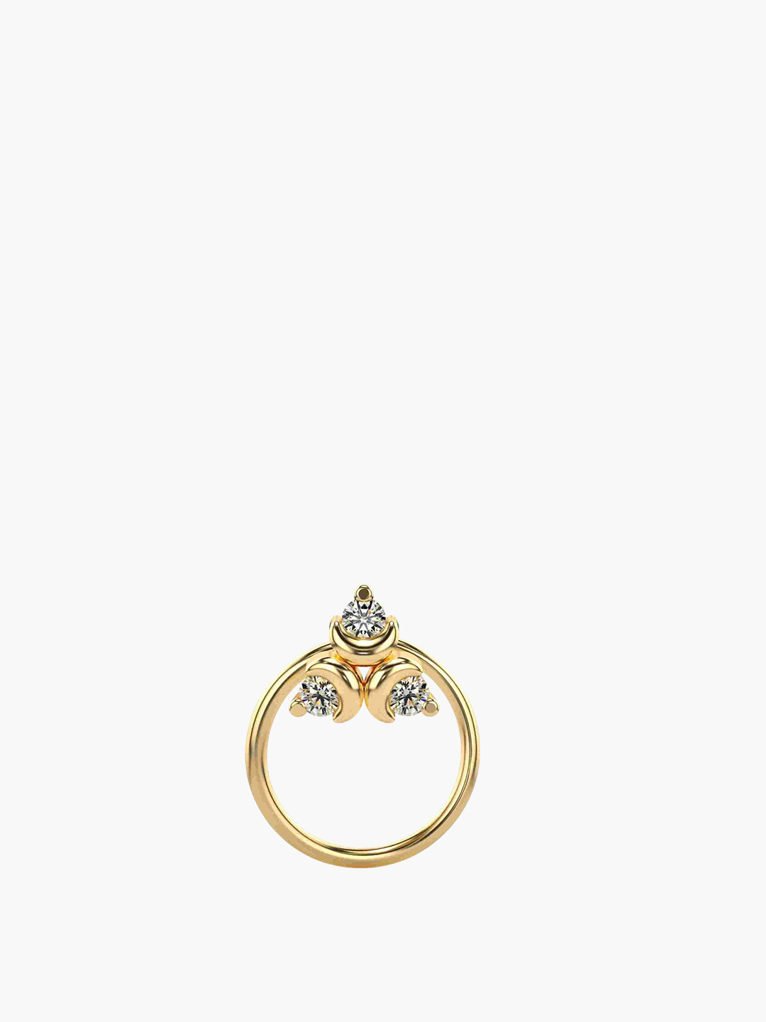 VALANOVA 925 Sterling Silver Diamond Studded Nosepin  0.21g
