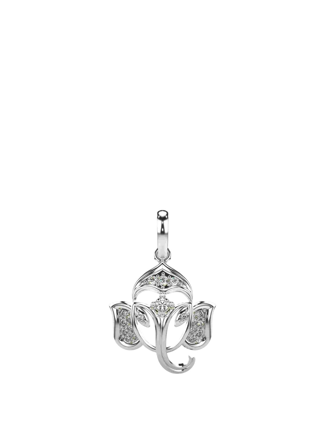VALANOVA Women Sterling Silver Plated Diamond Pendant
