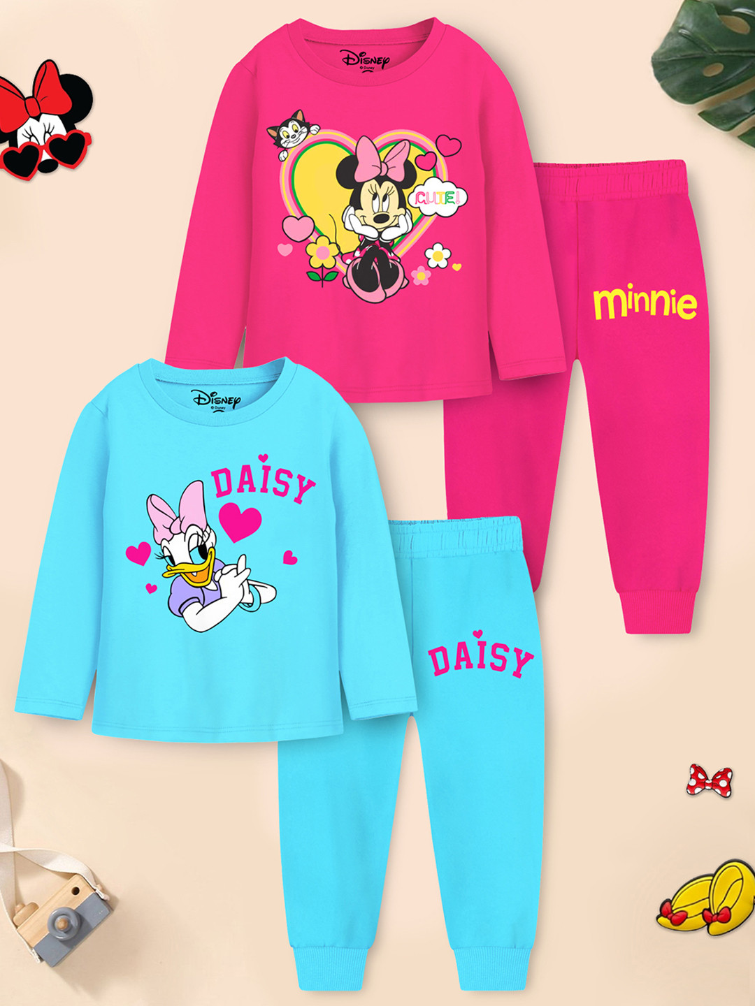 YK Disney Girls Printed Night suit