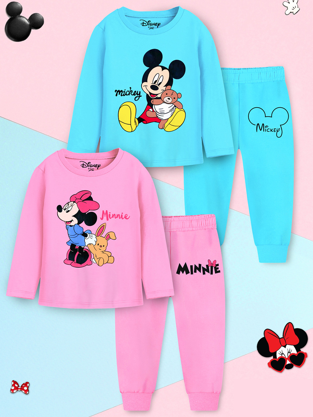 YK Disney Girls Printed Night suit