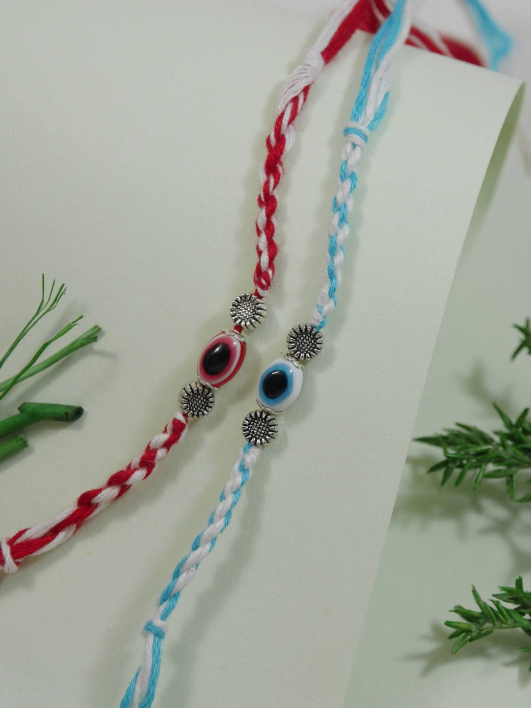 I Jewels 2 Pcs Evil Eye Thread Rakhi