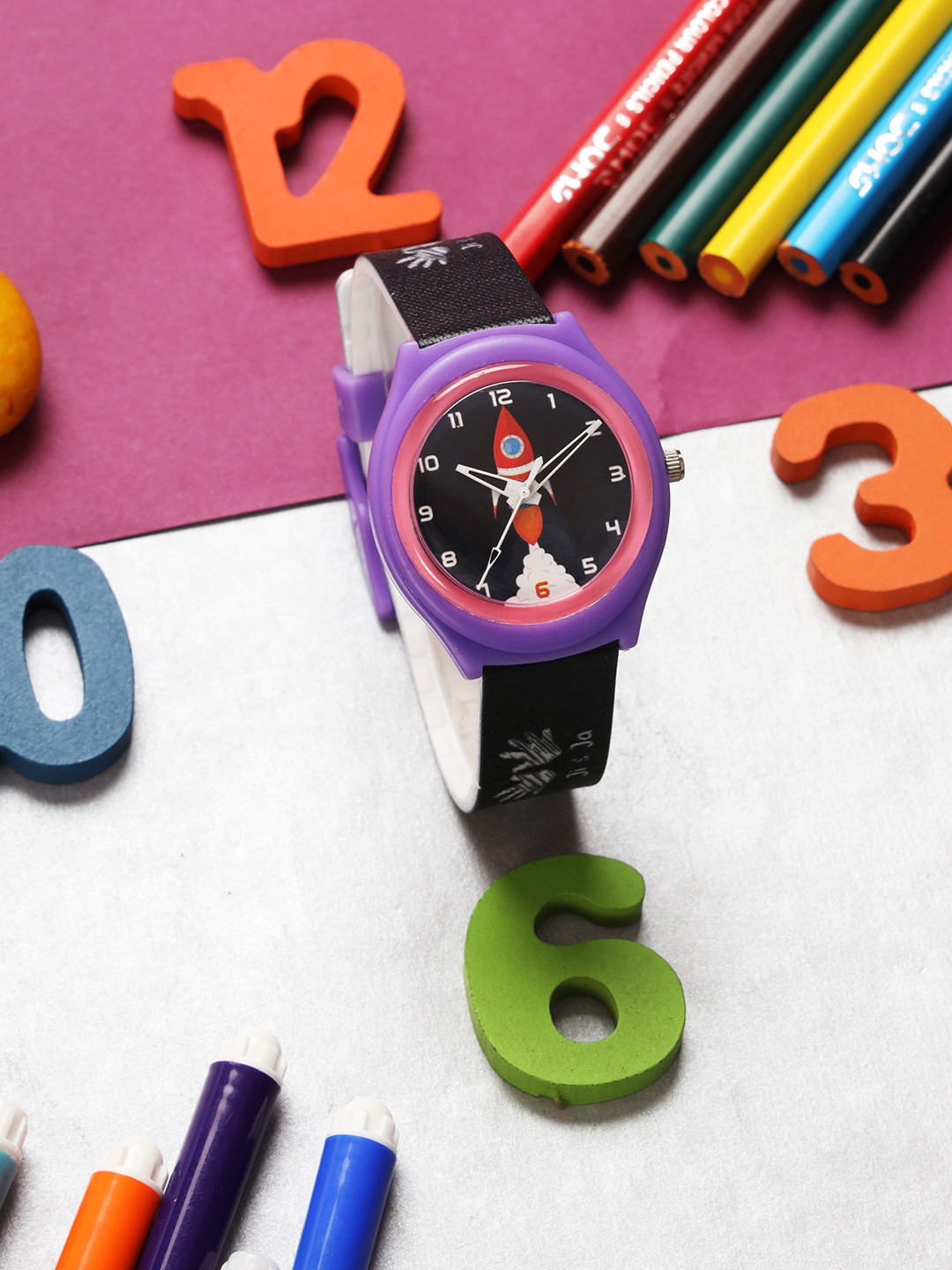 JI & JA Kids Brass Dial & Straps Watch JJ232