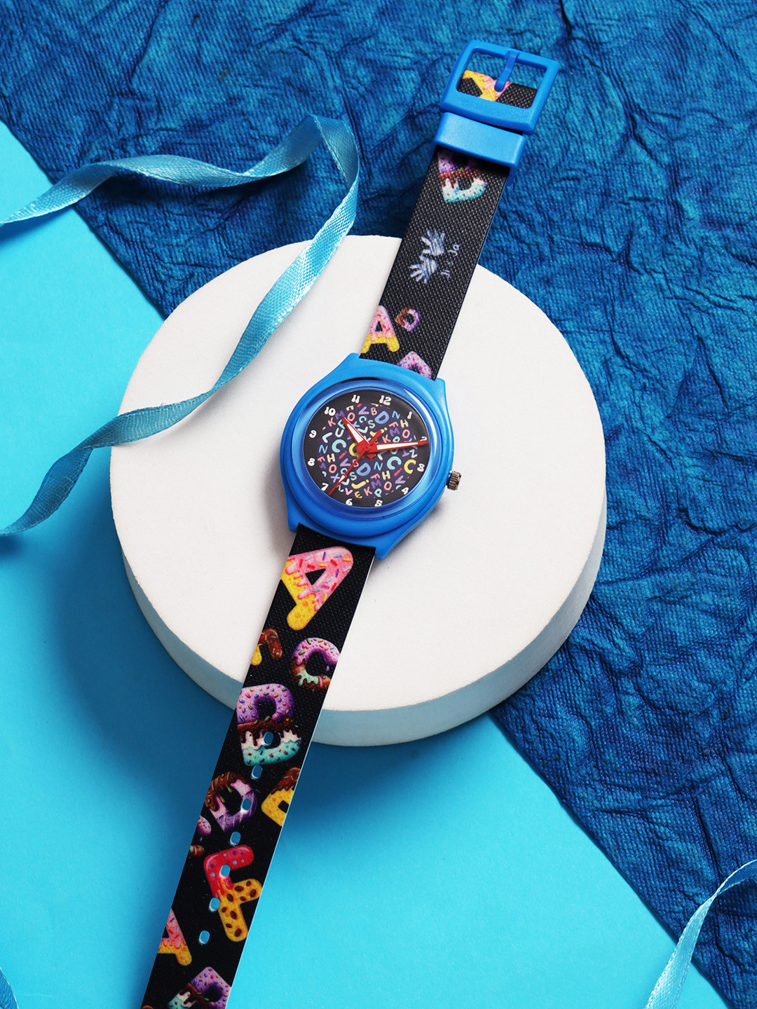 JI & JA Unisex Kids Brass Dial & Straps Analogue Watch JJ212