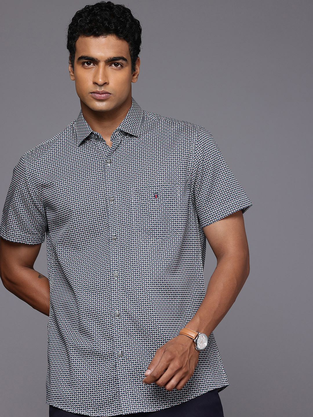 Louis Philippe Sport Slim Fit Printed Casual Shirt