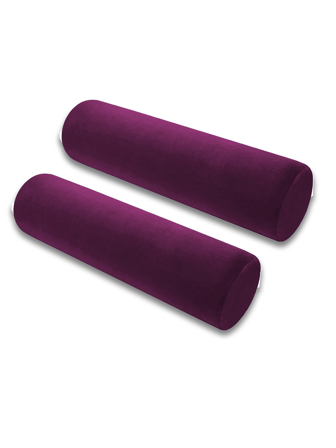 DADDY COOL 2 Pieces Purple Faux Velvet Ultra Soft Bolster Sleep Pillow