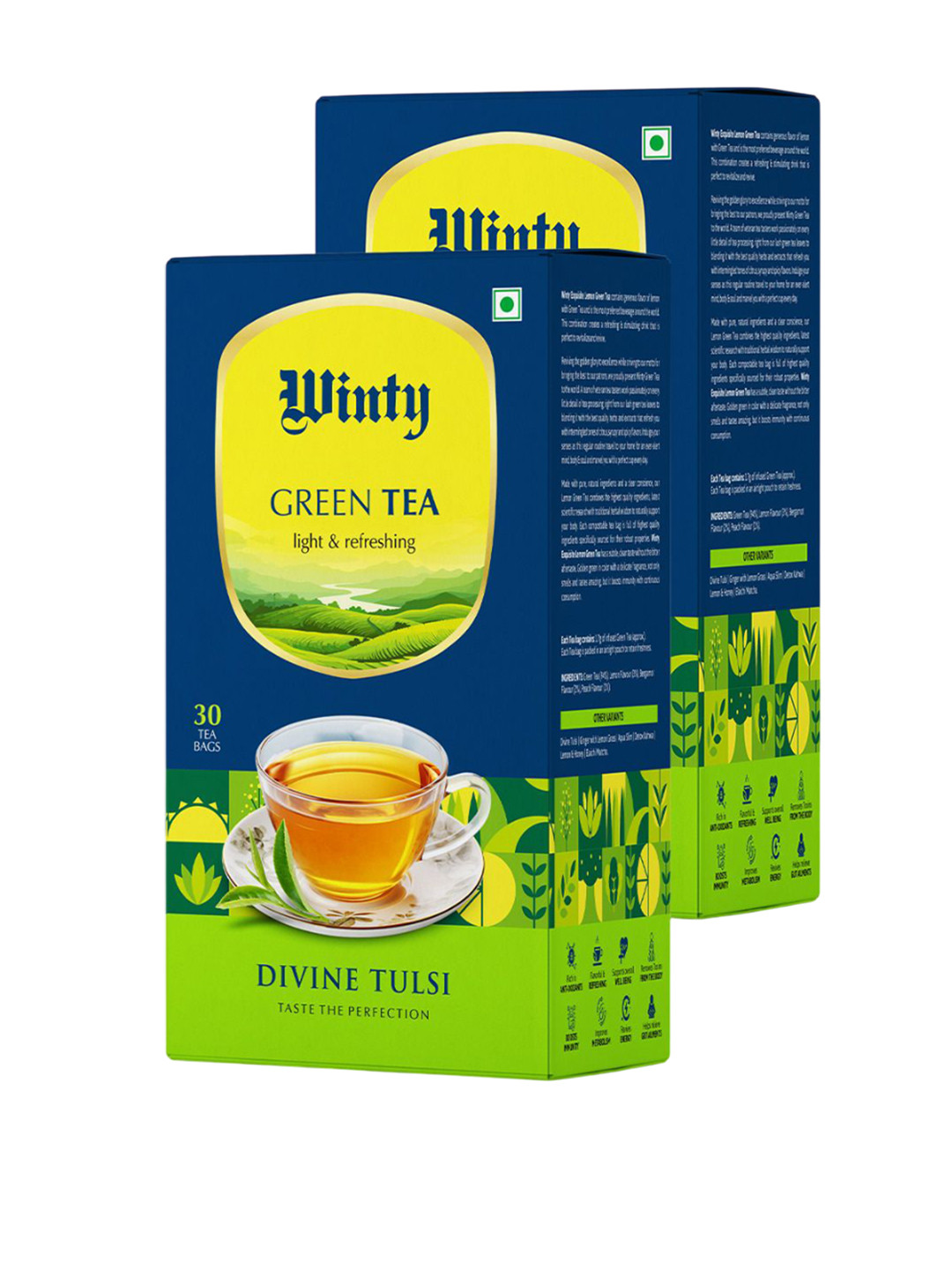 WINTY Set Of 2 Divine Tulsi Herbal Tea -30BagsEach