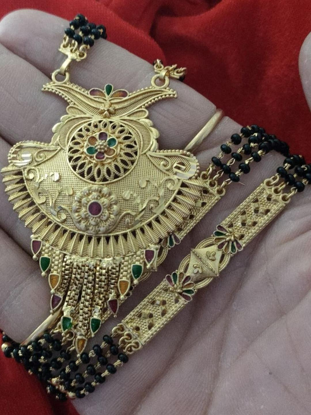 niva fashion Gold-Plated Artificial Stones Mangalsutra