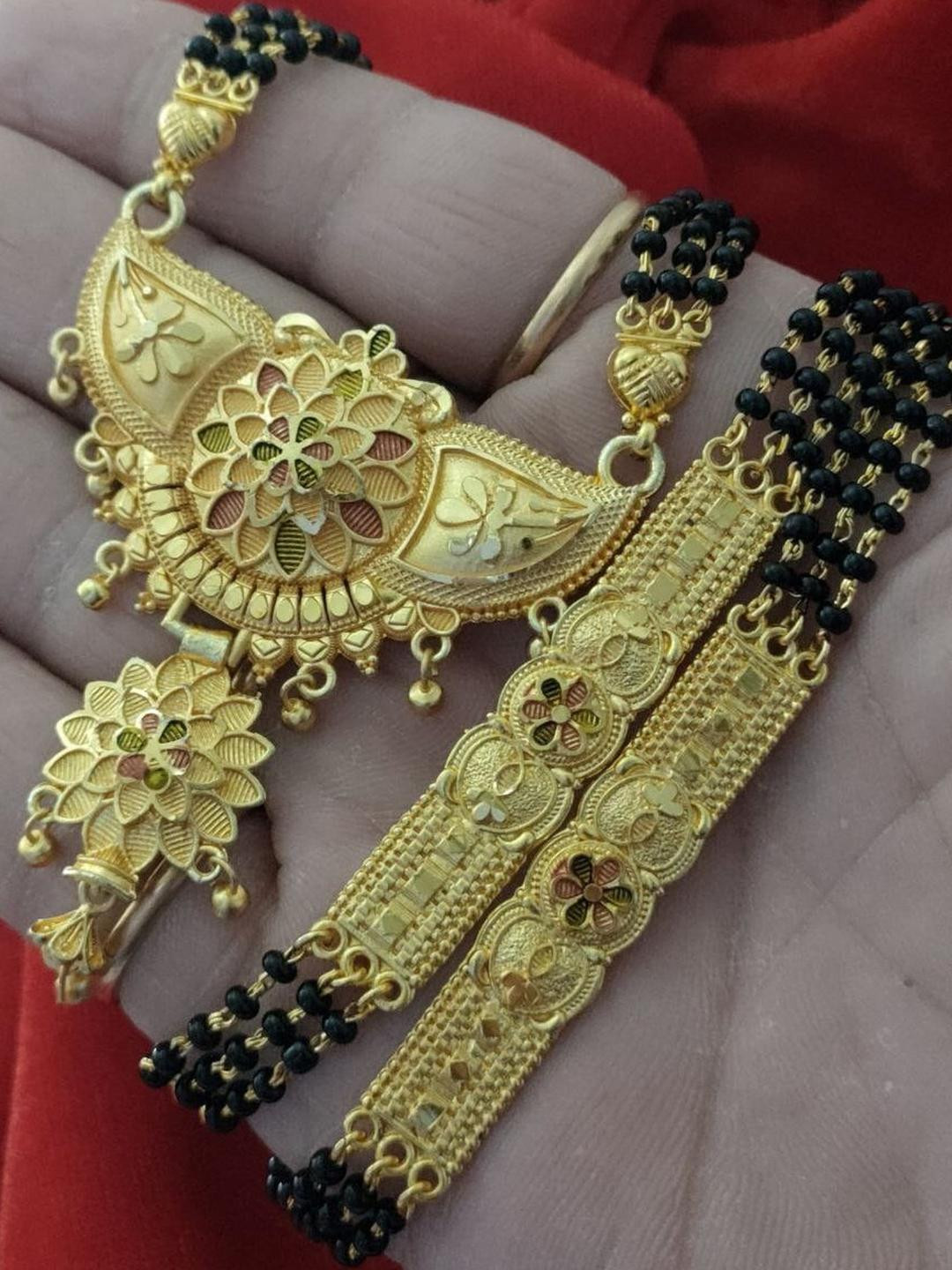 Women Gold Plated 3 Layer Mangalsutra For Wedding