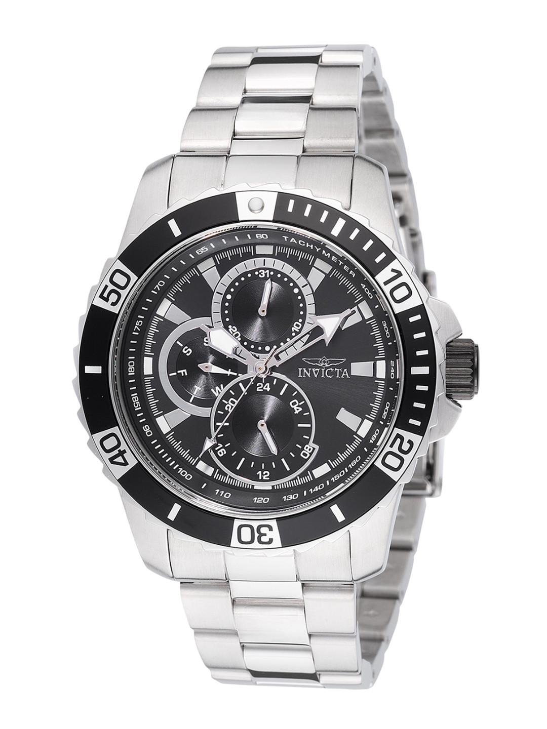 Invicta Men Round Dial & Stainless Steel Bracelet Style Straps Analogue Watch 45745