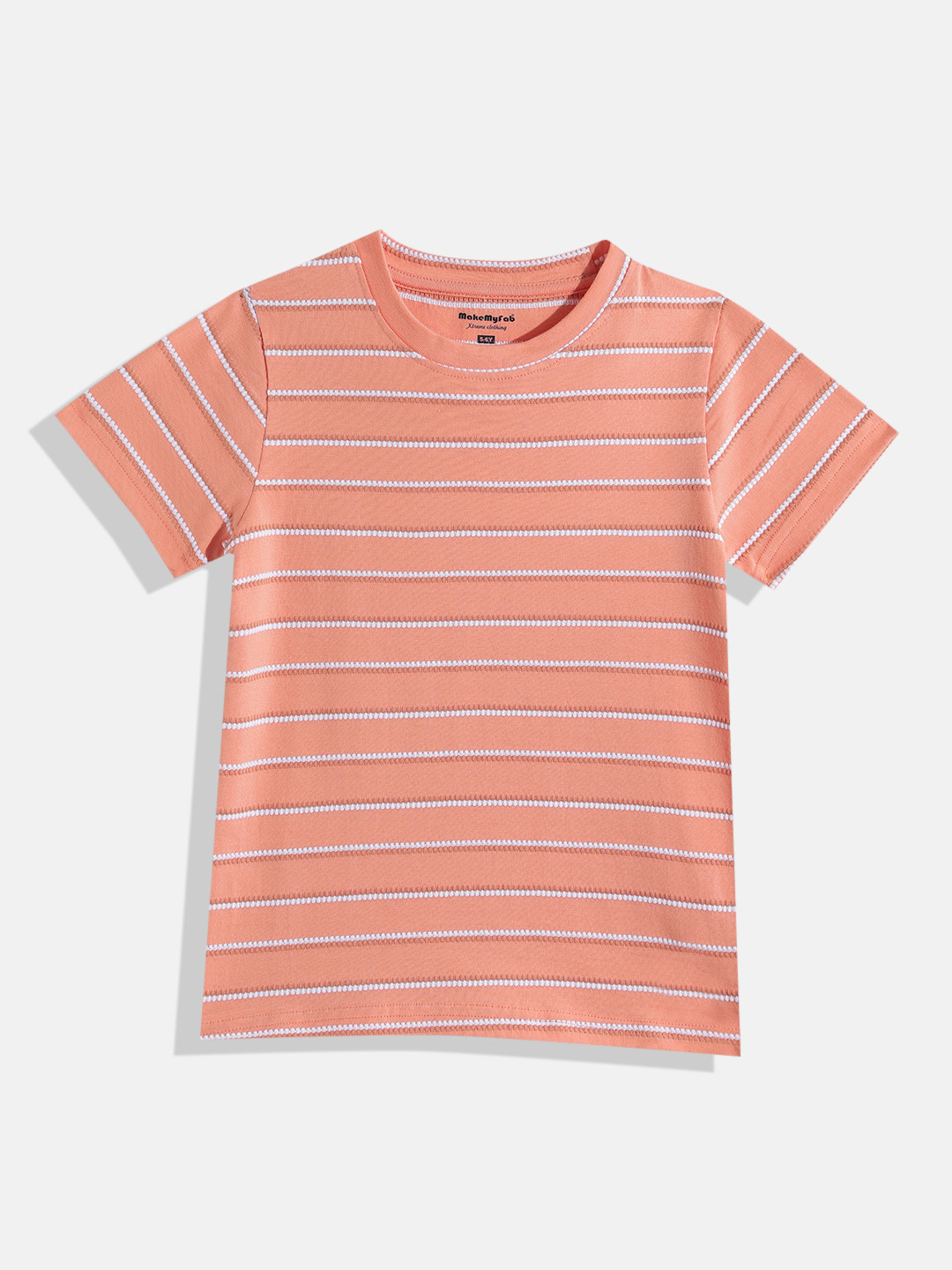 makemyfab Boys Self Design T-shirt