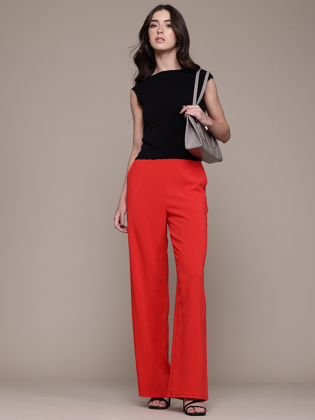 MANGO Women Straight Fit Trousers