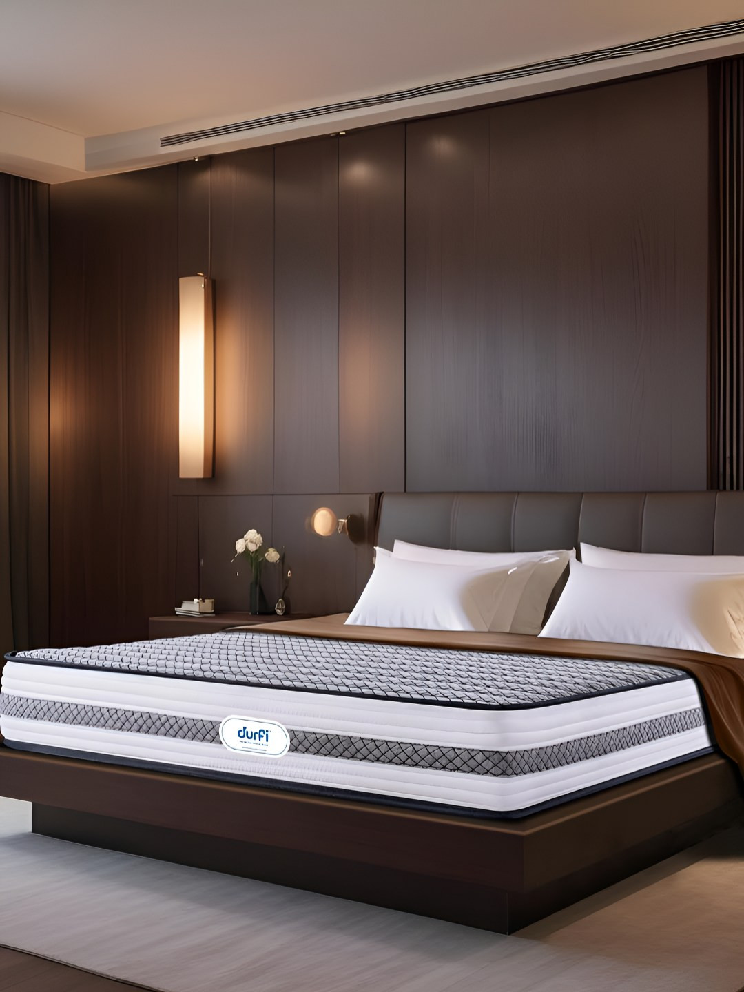 Durfi White Ortho Memory Foam  Queen-Size Mattress