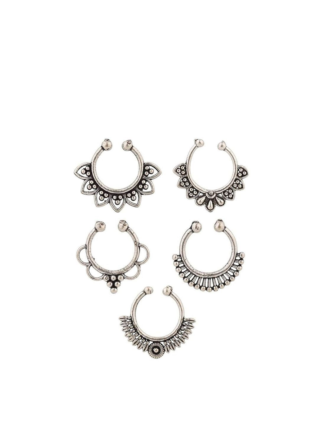 Anouk Silver-Plated Septum Nosepin Set of 5