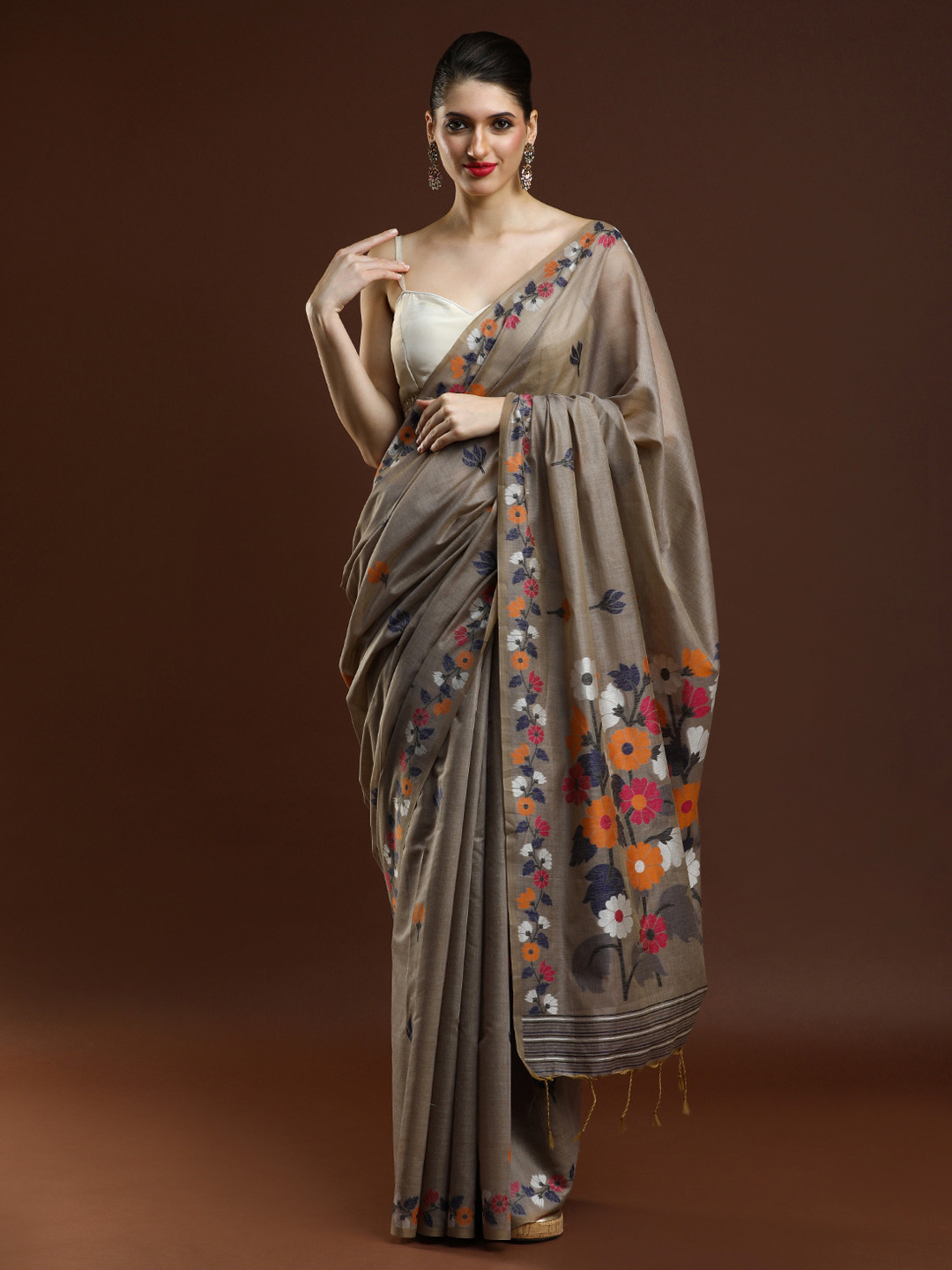 Mitera Woven Design Zari Muga Regular Saree