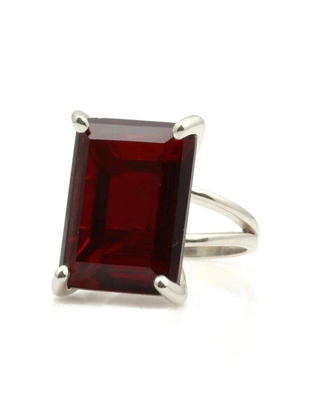 GenZcomplex Red Brass Garnet Finger Ring