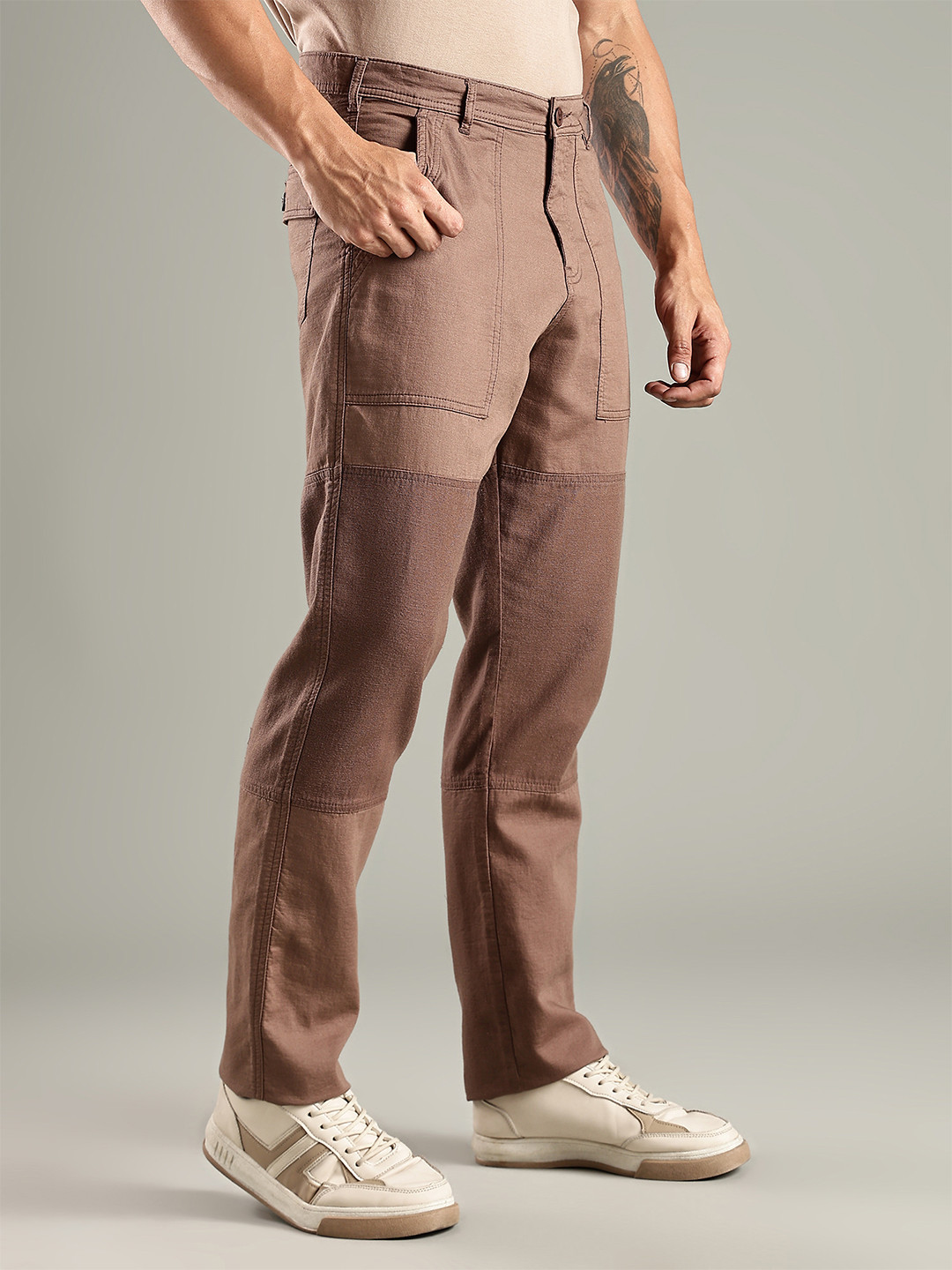glitchez Men Cargo Cargo-Style Relaxed Fit Trousers