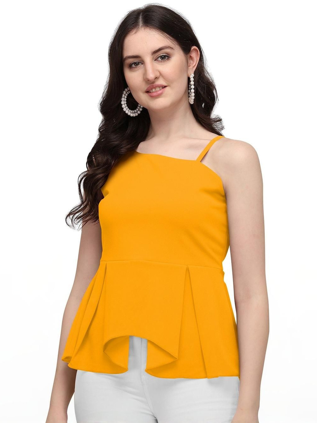 GADHESARIYA Off-Shoulder Peplum Top