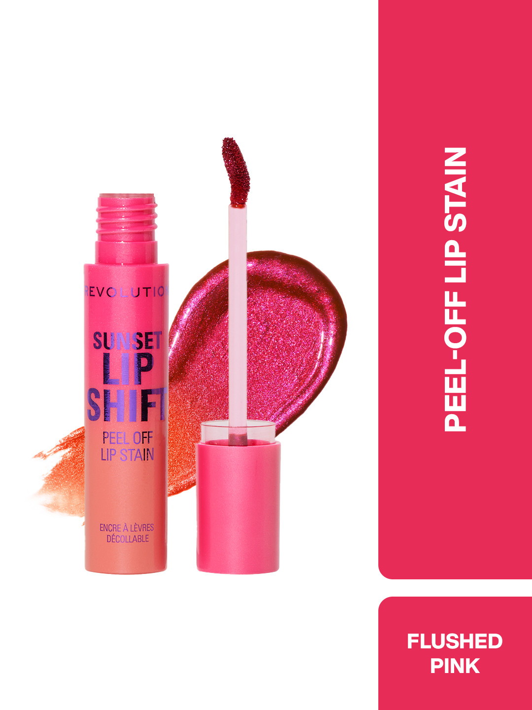 Makeup Revolution London Sunset Shift Peel Off Lip Stain- 3.6 ml- Flushed Pink