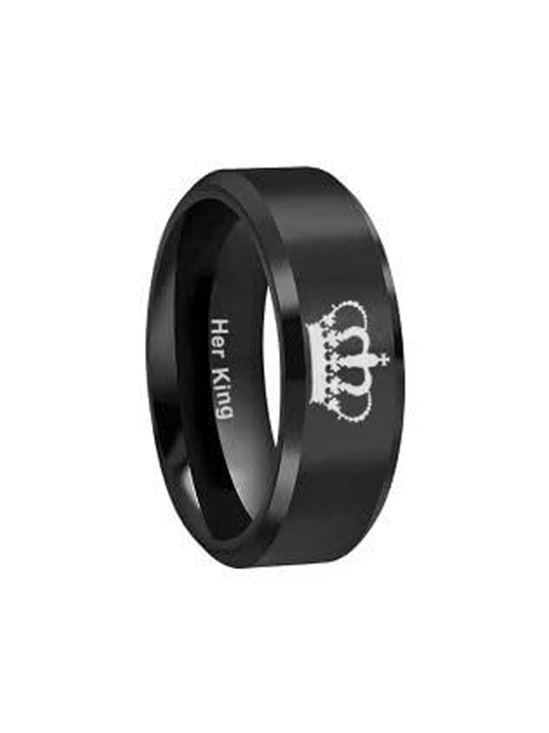 Moneekar Jewels Men Stainless Steel Rhodium-Plated Ring