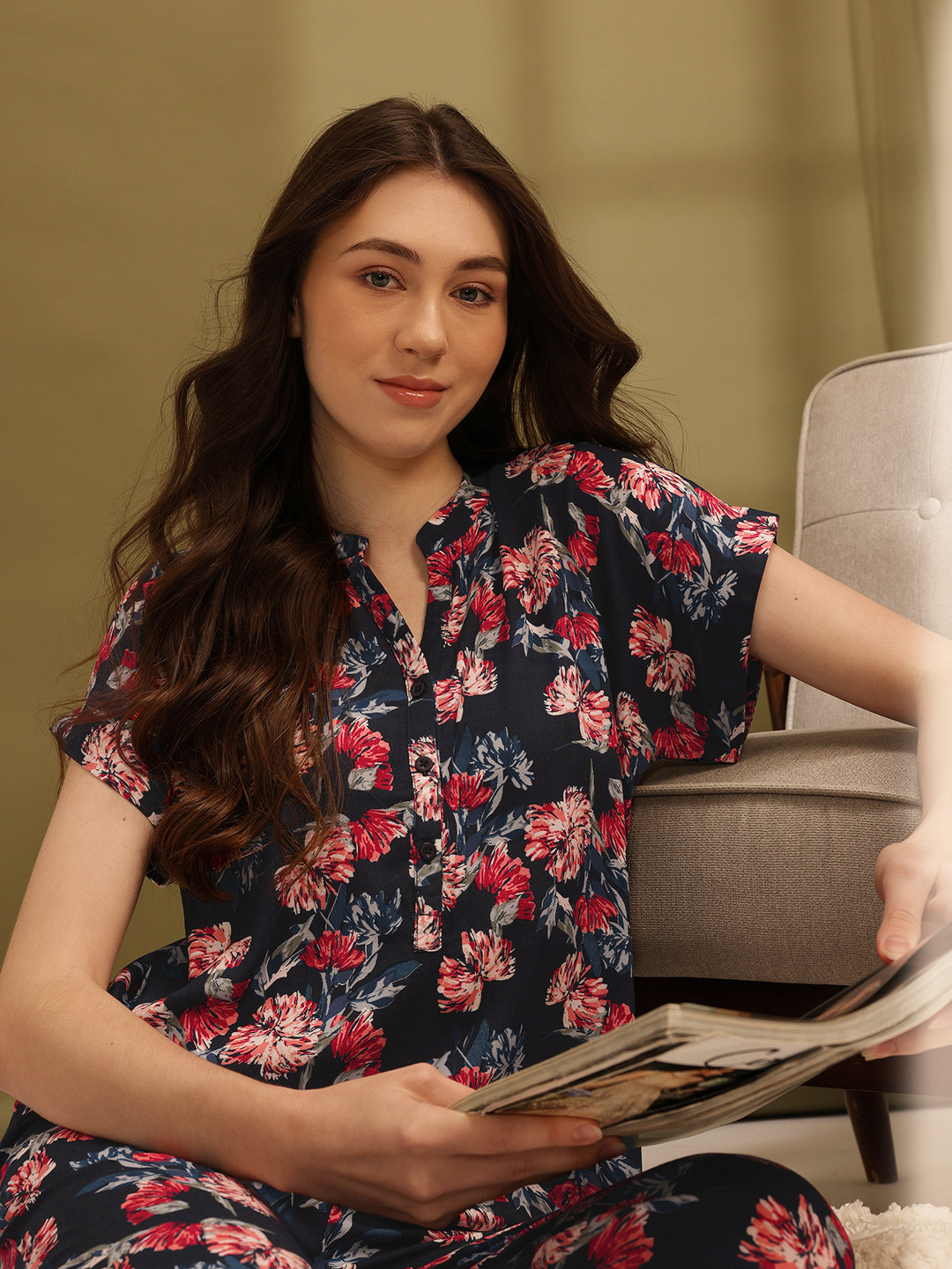 ETC Floral Print Pyjama Set