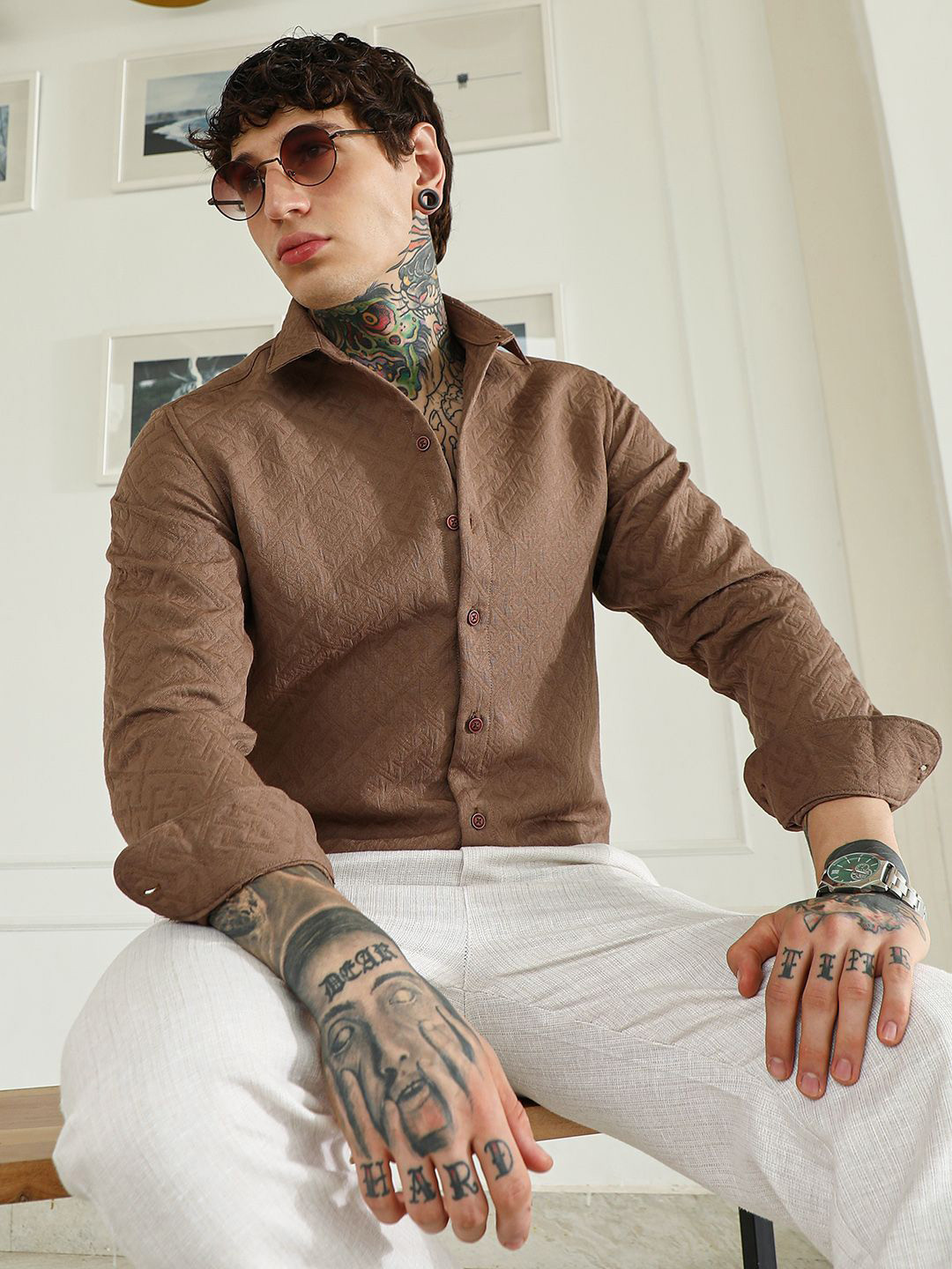 CAHOOT Textured Casual Shirt