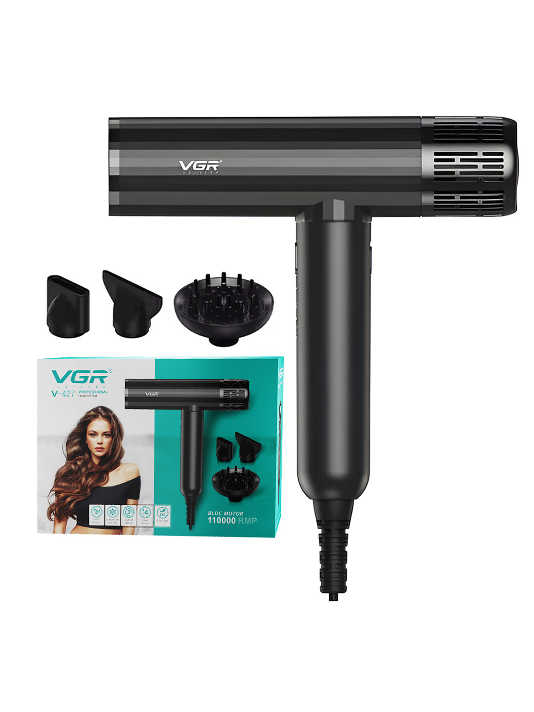 VGR V-427 Professional Hair Dryer -Black