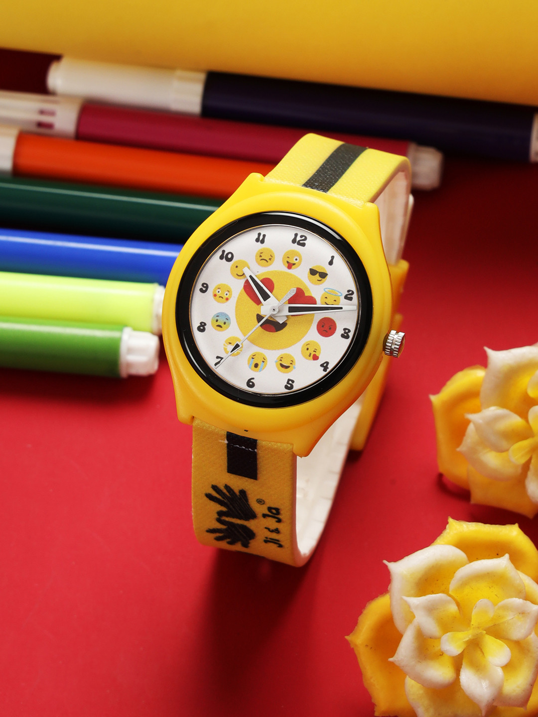 JI & JA Kids Printed Dial & Bracelet Style Straps Analogue Watch JJ222