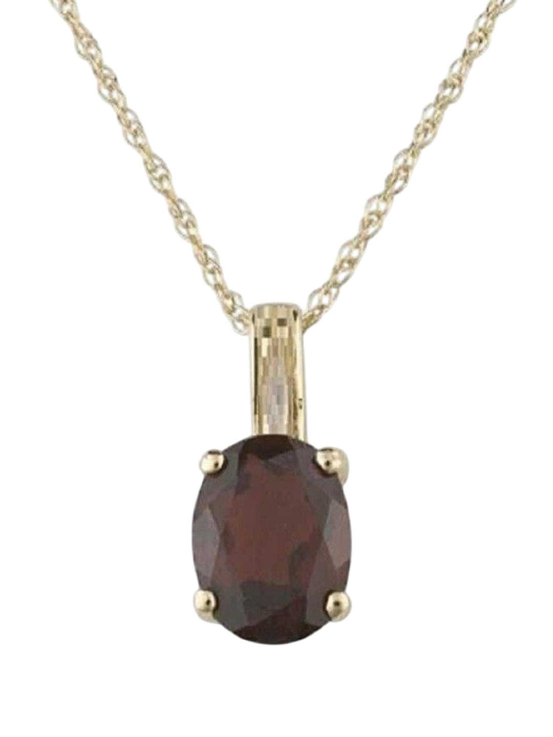 GenZcomplex Unisex Gold Plated Garnet & Hessonite Stone Studded Pendant
