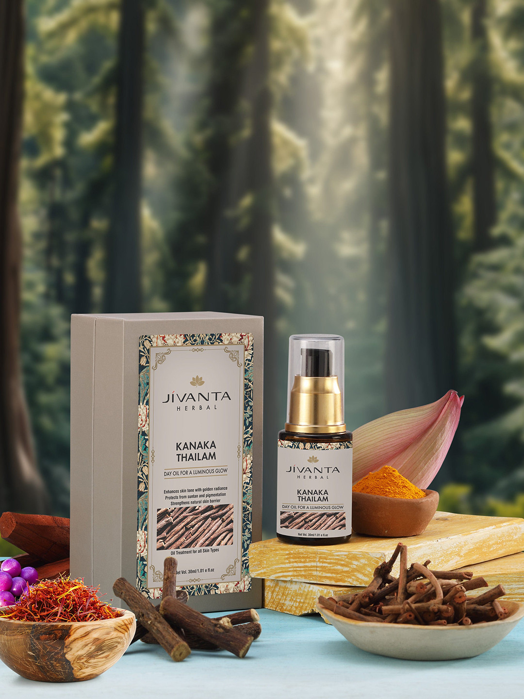 Jivanta Herbal Kanaka Thailam Facial Oil- 30 ml